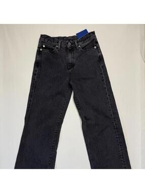 Simon Miller black/grey denim jeans with raw hem, size 25 true to size